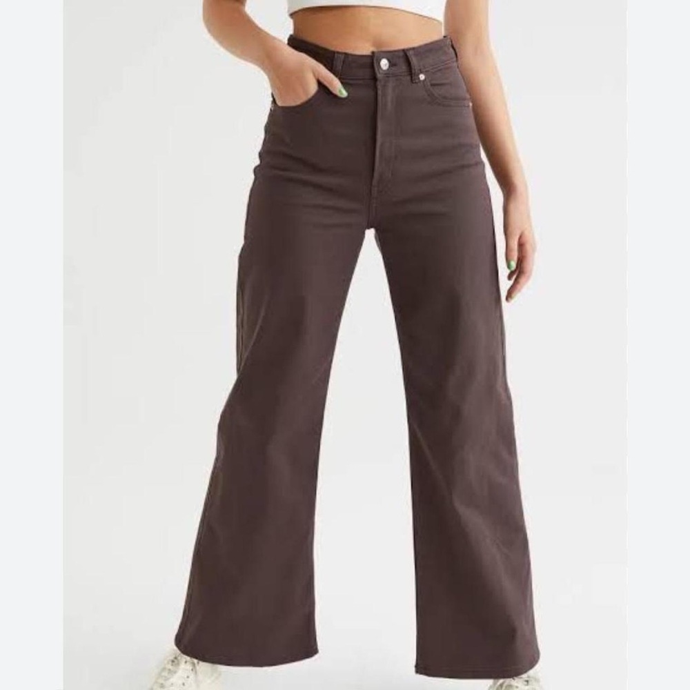 NWT H&M Dark Brown Wide-Leg Jeans